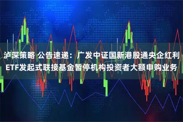 泸深策略 公告速递：广发中证国新港股通央企红利ETF发起式联接基金暂停机构投资者大额申购业务