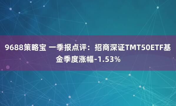 9688策略宝 一季报点评：招商深证TMT50ETF基金季度涨幅-1.53%